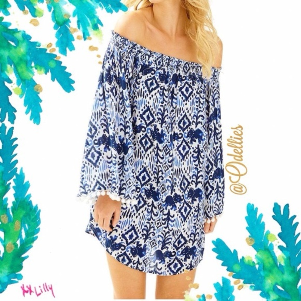 Lilly Pulitzer Delaney Tunic Dress Beckon Blue Oh My God